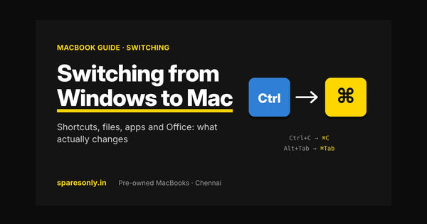 Switching from Windows to Mac: Ctrl key becomes Command key