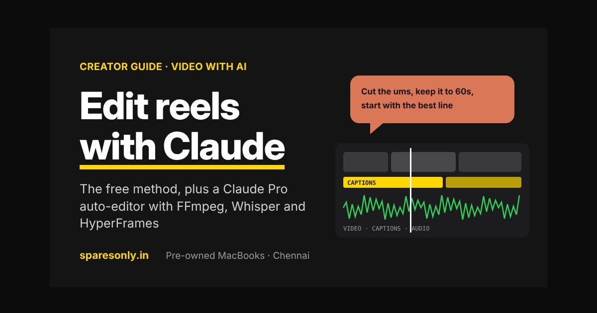 Edit reels with Claude: free method and Claude Pro auto-editor with FFmpeg, Whisper and HyperFrames