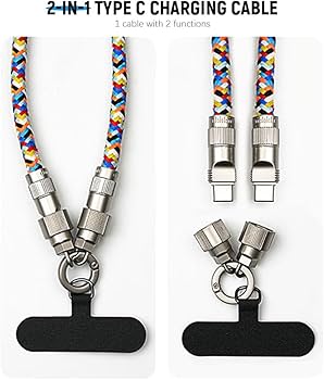 MACNISO Colourful Braided Data Cable 60W High Speed Mobile Phone Charging Cable with Thick Rope