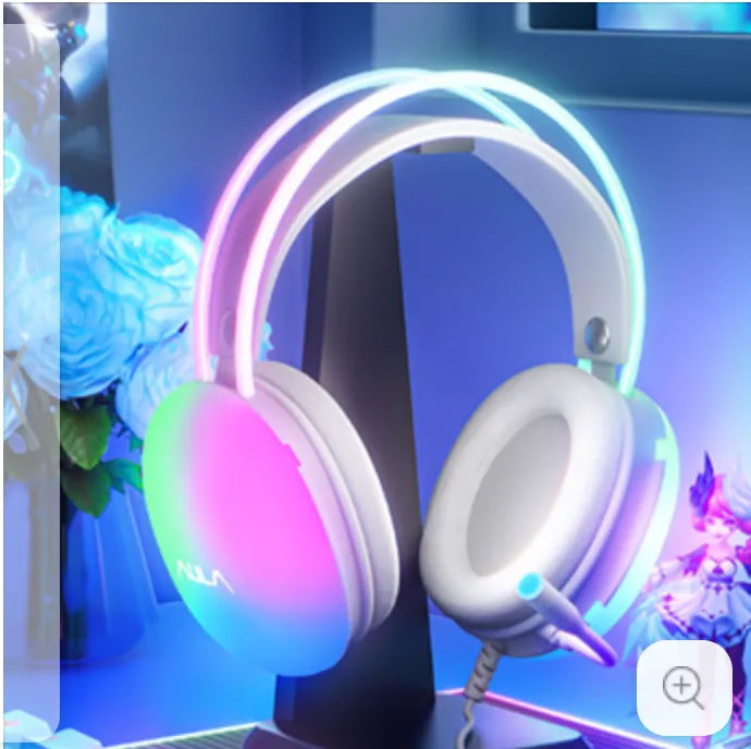 AULA S505 Wired Gaming Headphone with Transparent RGB Light Effect-Sparesonly.in