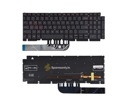 Dell G15 5510 5511 5515 5520 5521 5525 Series Laptop Keyboard with Red Frame US Layout - Original-Sparesonly.in