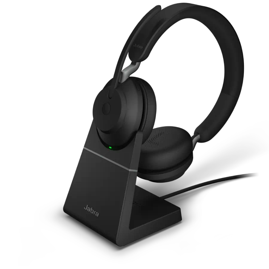 Jabra Evolve2 65 UC Wireless Bluetooth On Ear Headphone with Mic (Black)-Sparesonly.in