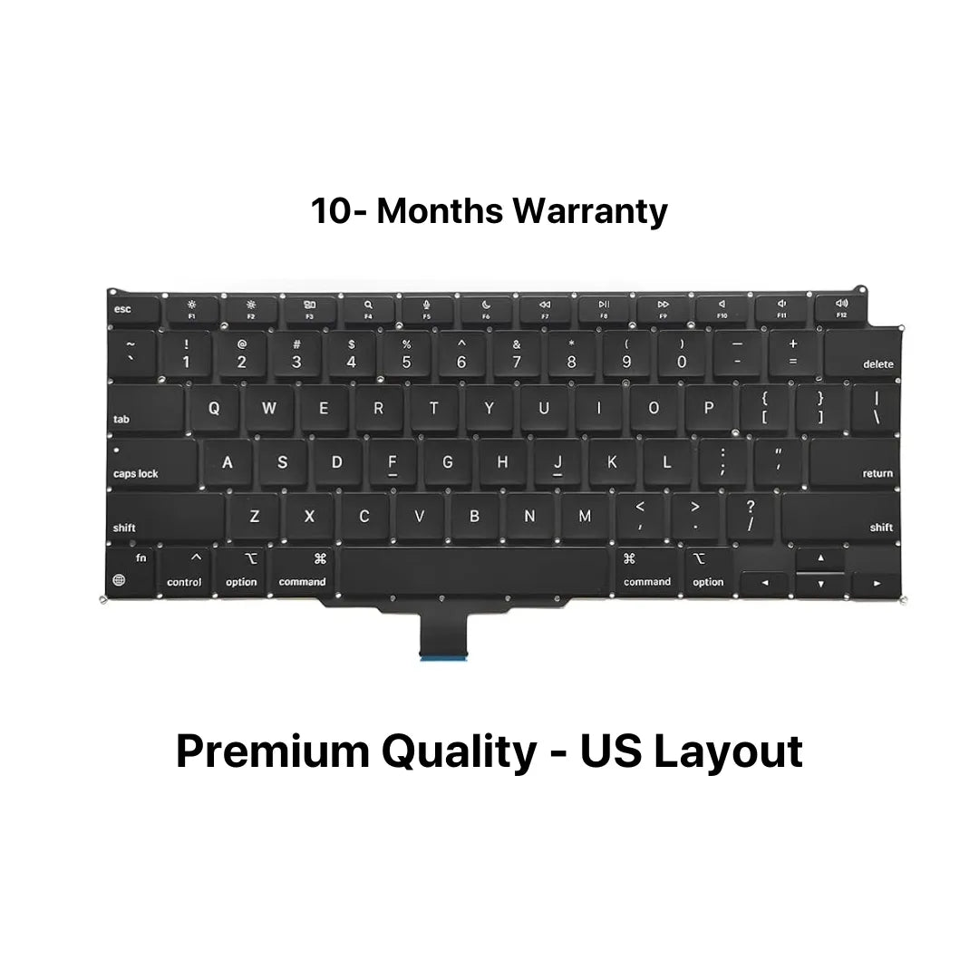 Keyboard for MacBook Air A2337 (M1, 2020) | US/UK Layout | Replacement Keypad | EMC 3598-Sparesonly.in