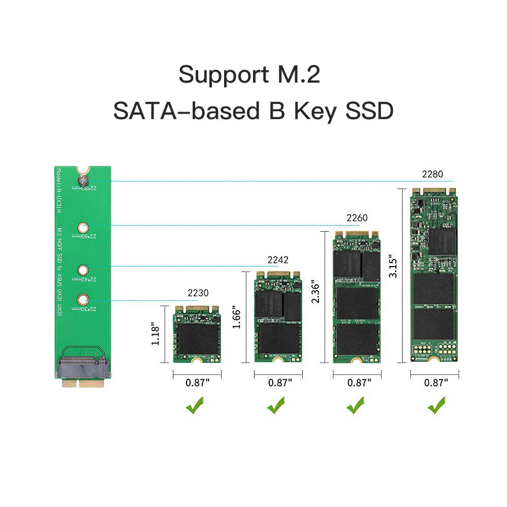M.2 NGFF SSD to ASUS UX31 and UX21-Sparesonly.in