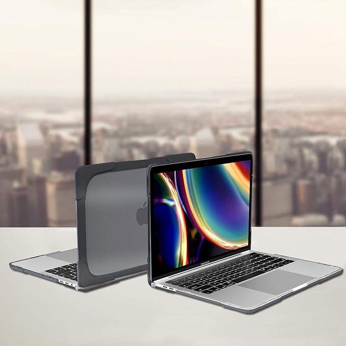 MacBook Pro 13 Inch M1 A2338/ A2289/ A2251 (2020 - 2022), MacBook Air 13 Inch A1932/ A2179/ A2337 (2018 - 2023) Case Heavy Duty Hard Shell Dual Layer Protective Cover With KickStand-Sparesonly.in