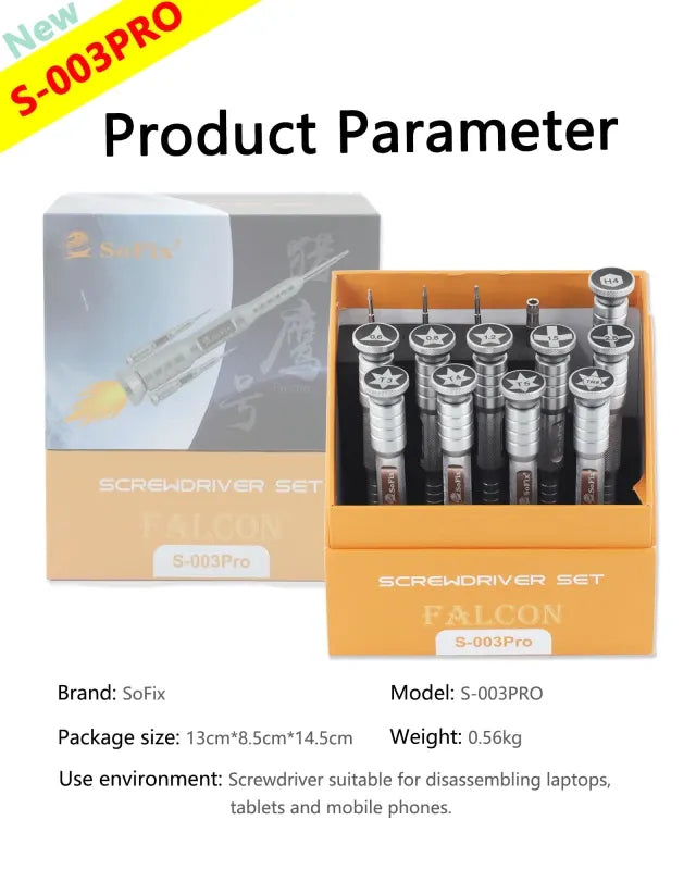 S-003PRO Screwdriver Set specially for MacBook, IPad & iPhone Repairs-Sparesonly.in