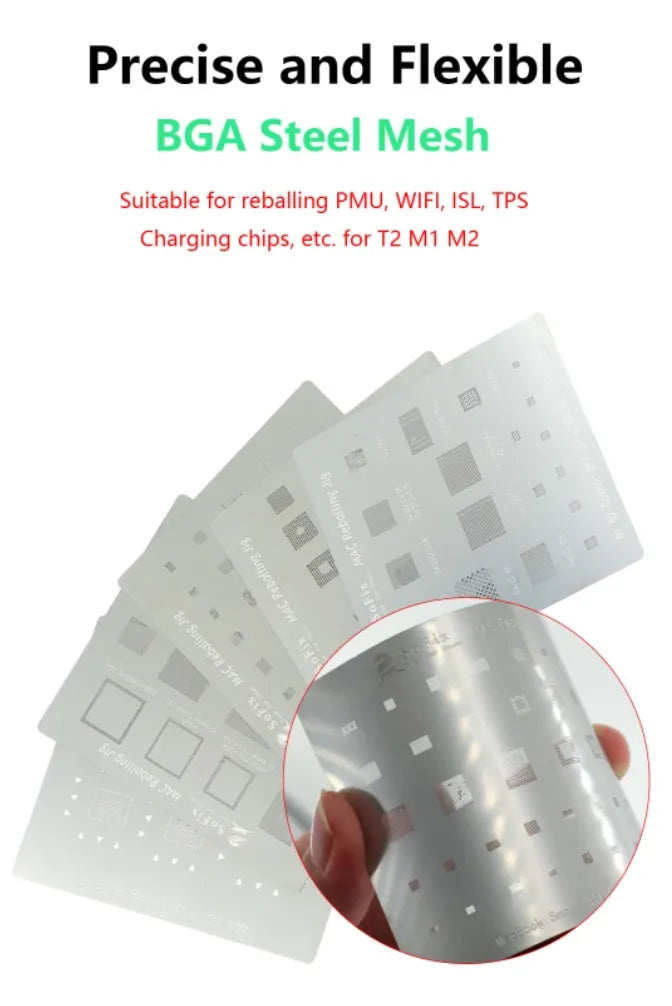 S-F302 Macbook BGA Reballing Magnetic Stencil | RAM | NAND | T2 | Upgrade Kit-Sparesonly.in