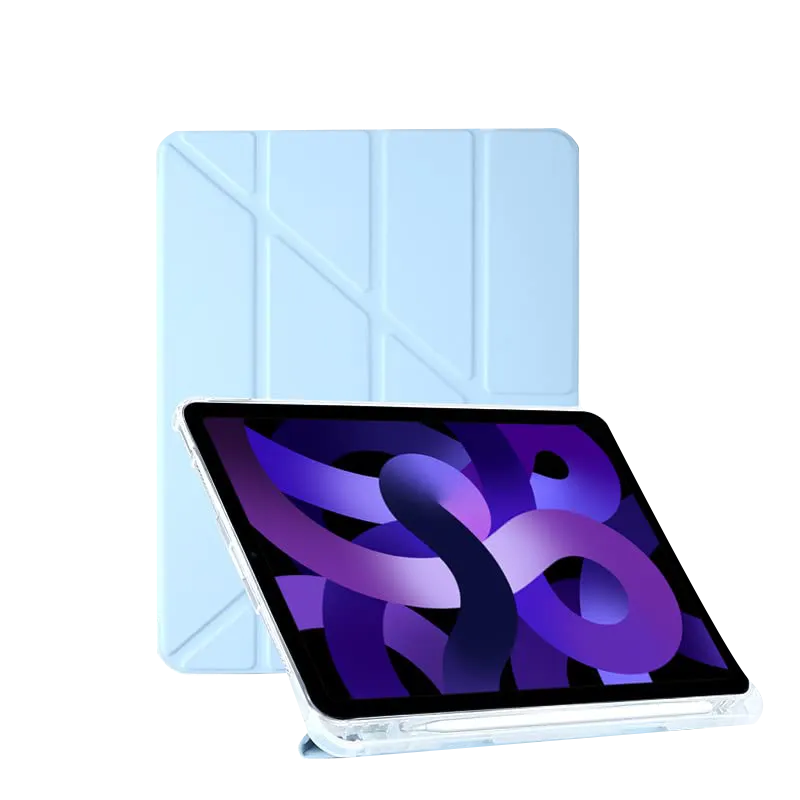 iPad Pro 10.2, Case iPad 9th 8th 7th 11 inch 4th, 3rd, 2nd, 1st (2022, 2021, 2020, 2018) Generation Case, Multi-folding TPU Back Flip Leather Smart Tablet Case-Sparesonly.in